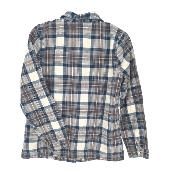 L.L.Bean Womens Flannel Pajama Set Blue Plaid 100% Cotton Small GUC - Picture 8 of 14